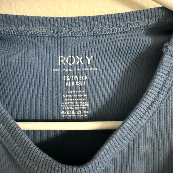 Roxy Navy Blue Ribbed Tank Top - Picture 3 of 4